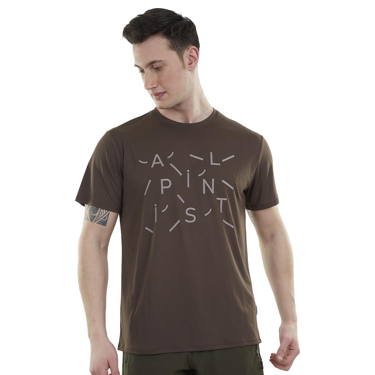 Spor Erkek Tişört - Hızlı Kuruyan Tişört - Ultra Dry - Kahve (600612)