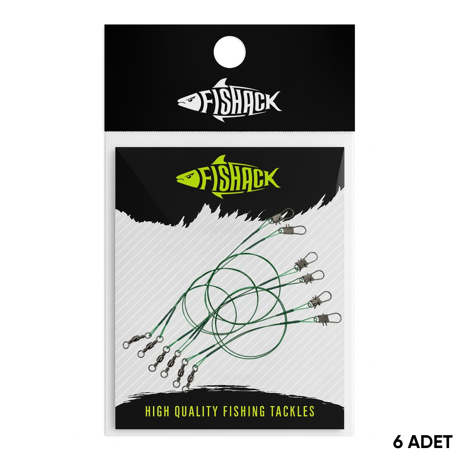 Klipsli Fırdöndülü Çelik Tel 6’lı - Fishack