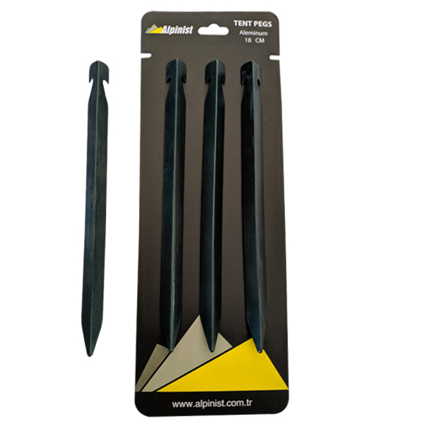 Alpinist Alüminyum 6061 Çadır Kazığı 18 cm Yeşil 4’lü