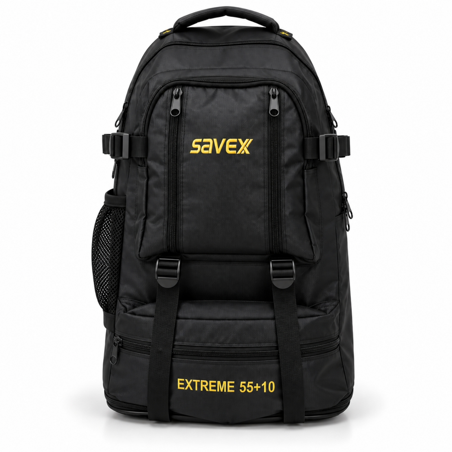 Profesyonel Körüklü Sırt Çantası - Savex - 55+10 LT - Siyah