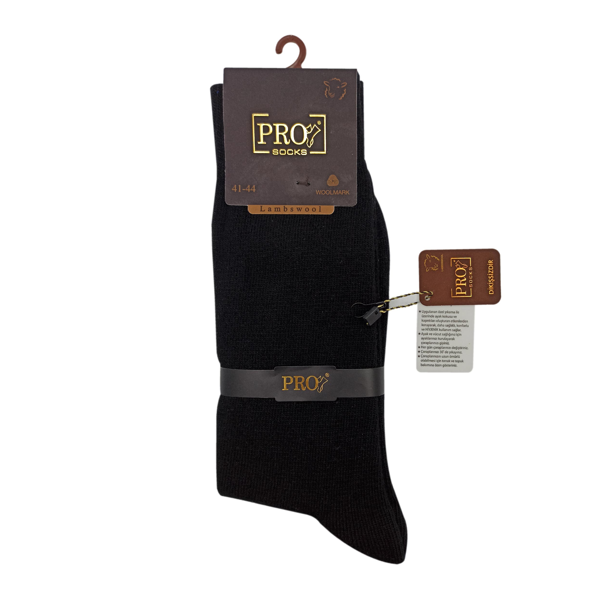 Uludağ Lambswool Kışlık Erkek Çorabı Siyah 41-44 (13603)