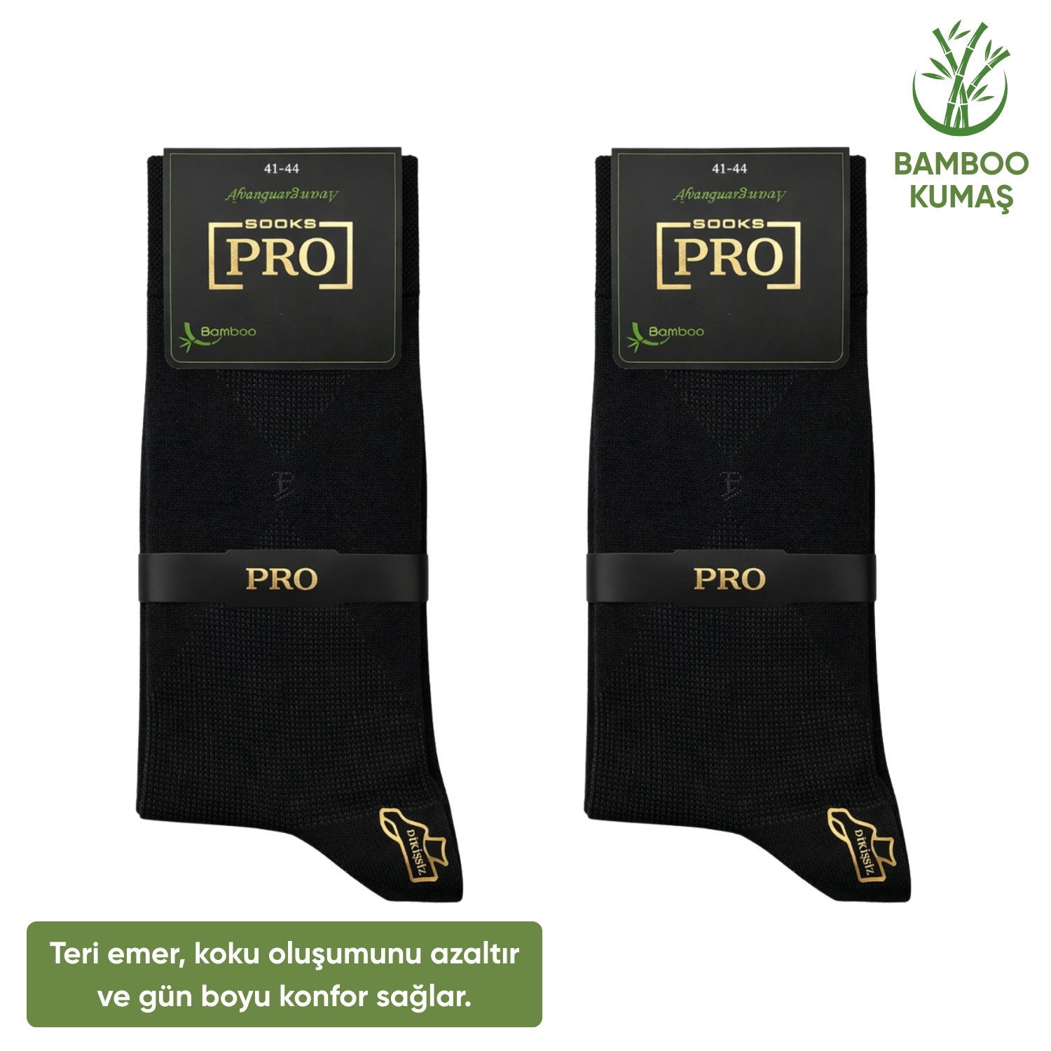 Bambu Erkek Soket Çorap - 2 Çift - Dikişsiz - Gagavuz - 17666 - Set 2