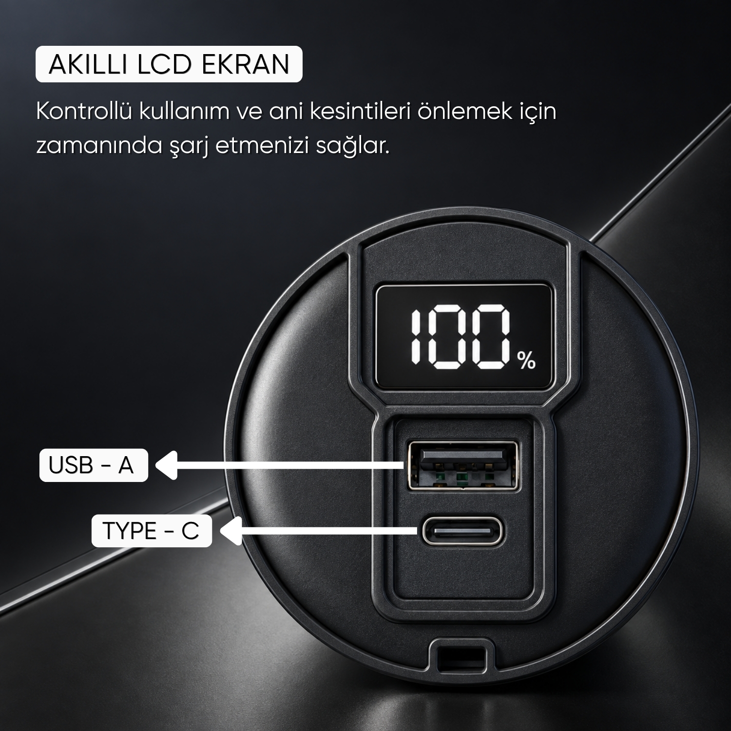 Şarj Edilebilir Zoomlu El Feneri - 1500 Lümen - 15 Watt - DAT - DT-805