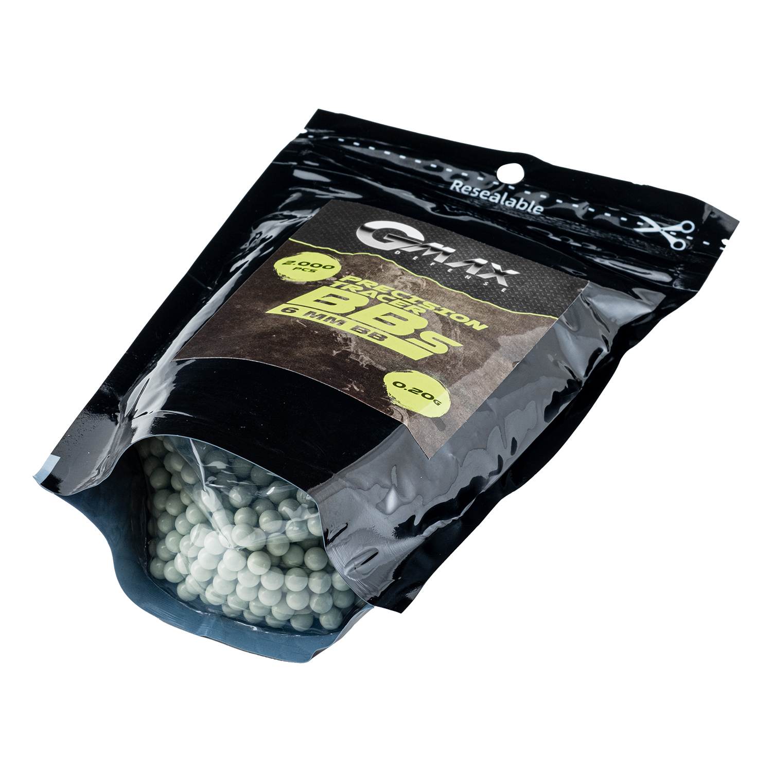 Plastik İzli Bilye 6mm - 0.20 gr - Fosforlu - 2000’li Poşet