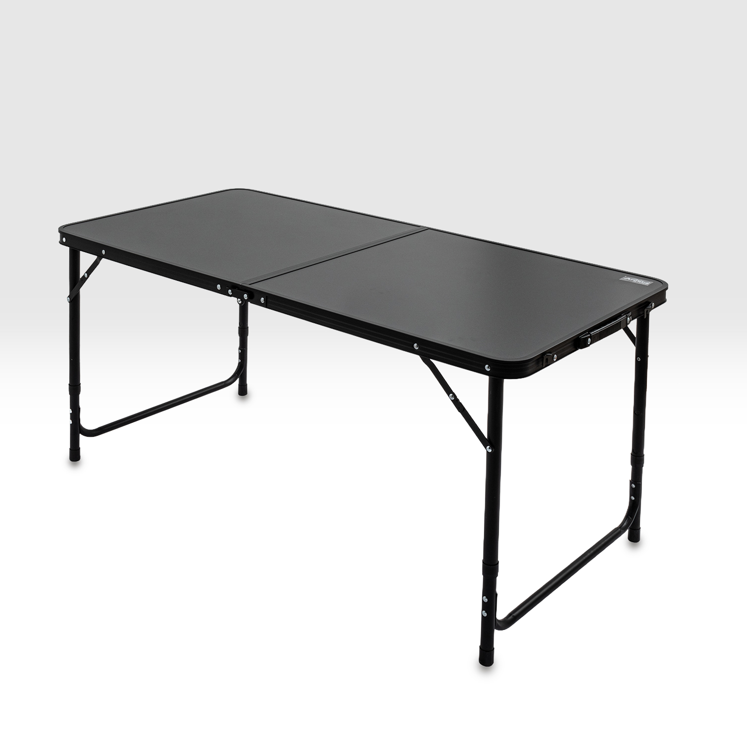 Katlanabilir Kamp Masası Seti - 4/6 Kişilik - 4 Tabureli - Elevate Plus - Siyah