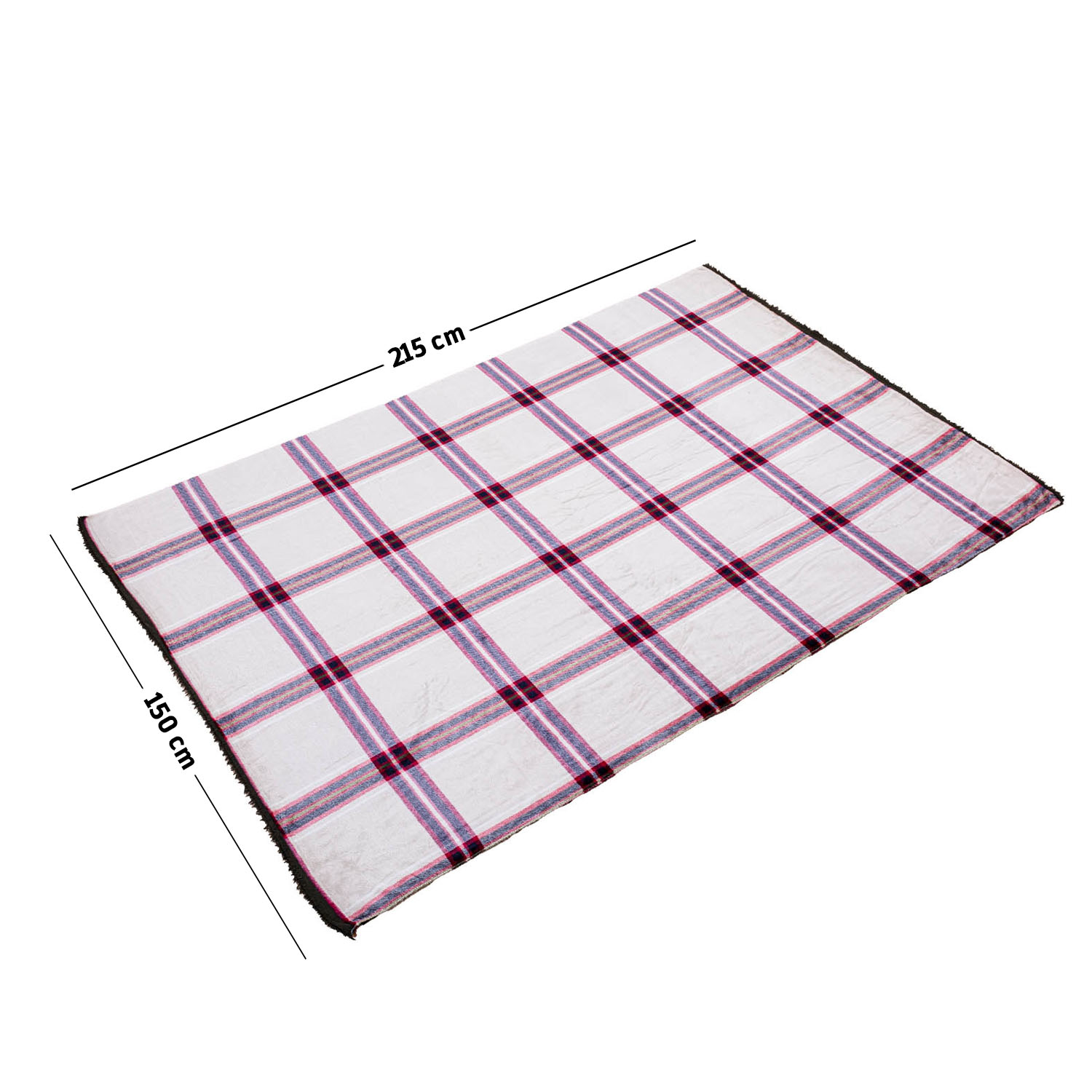 Peluş Polar Kamp Battaniyesi - Haki Ekose
