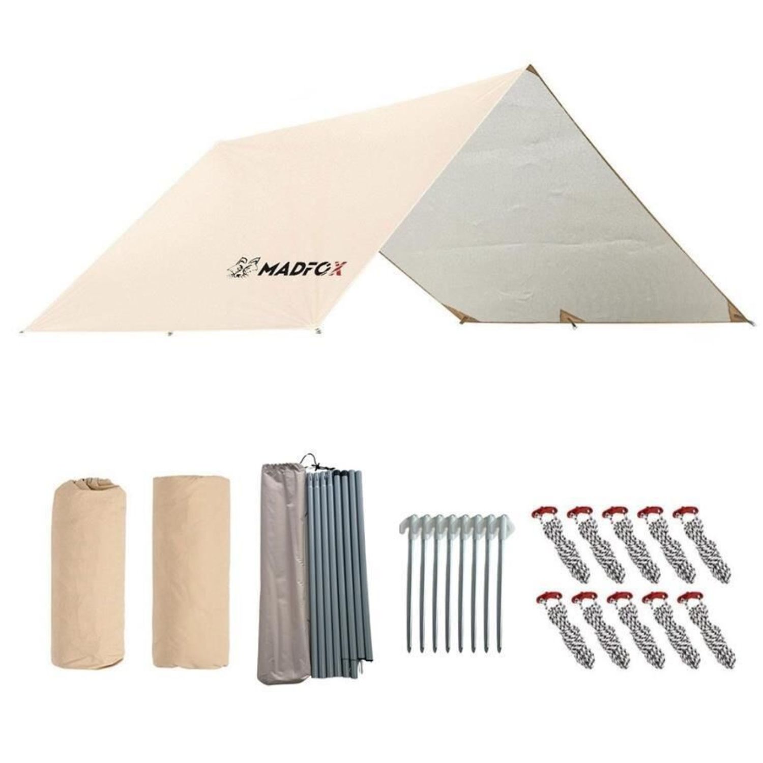 Çadır Brandası - Madfox - Güneş ve Rüzgar Koruma - OEM Kanvas Tarp 4*3 mt