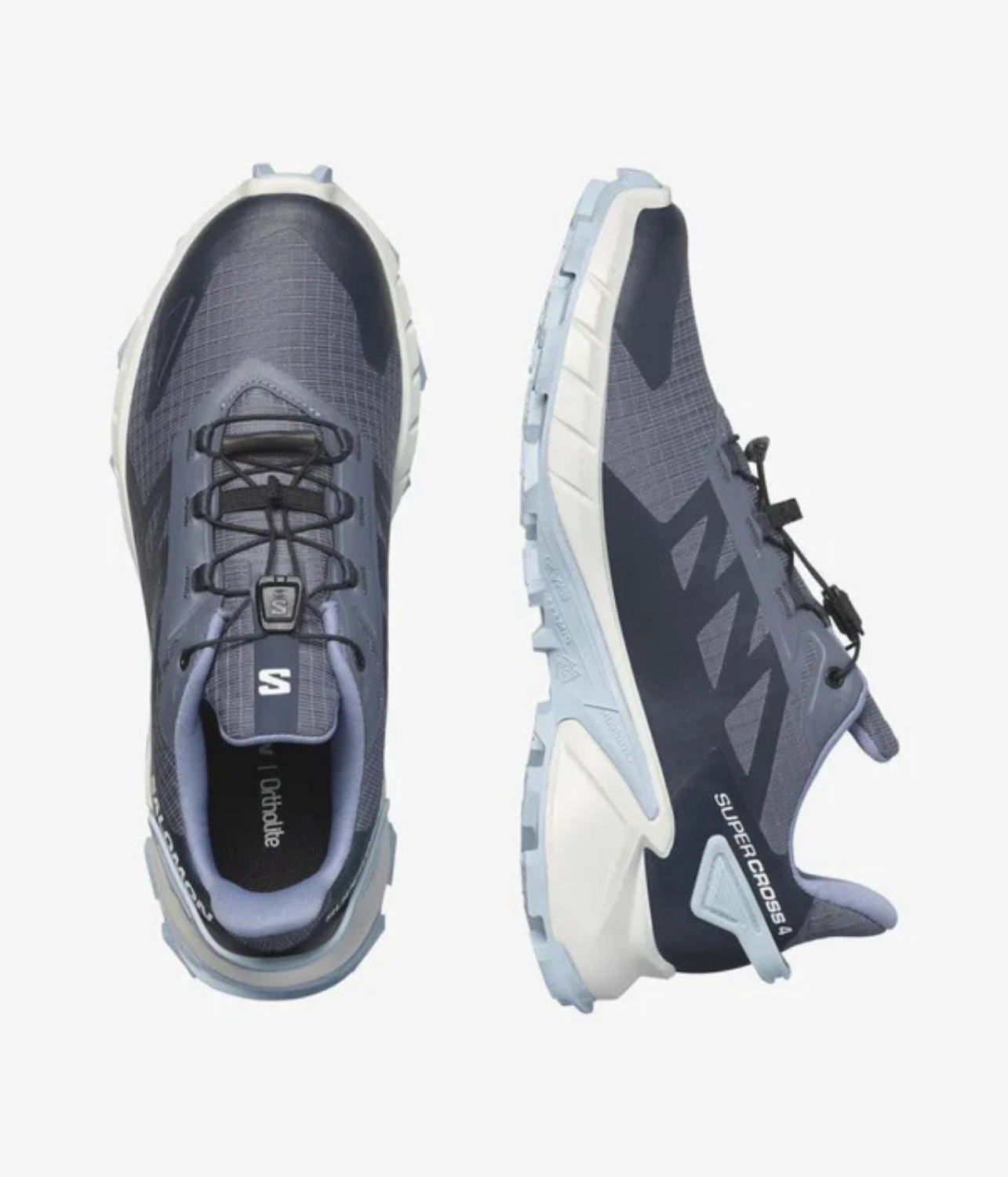 Salomon Supercross 4 Kadın Koşu Ayakkabısı - Grisaille/White/Cashmere Blue