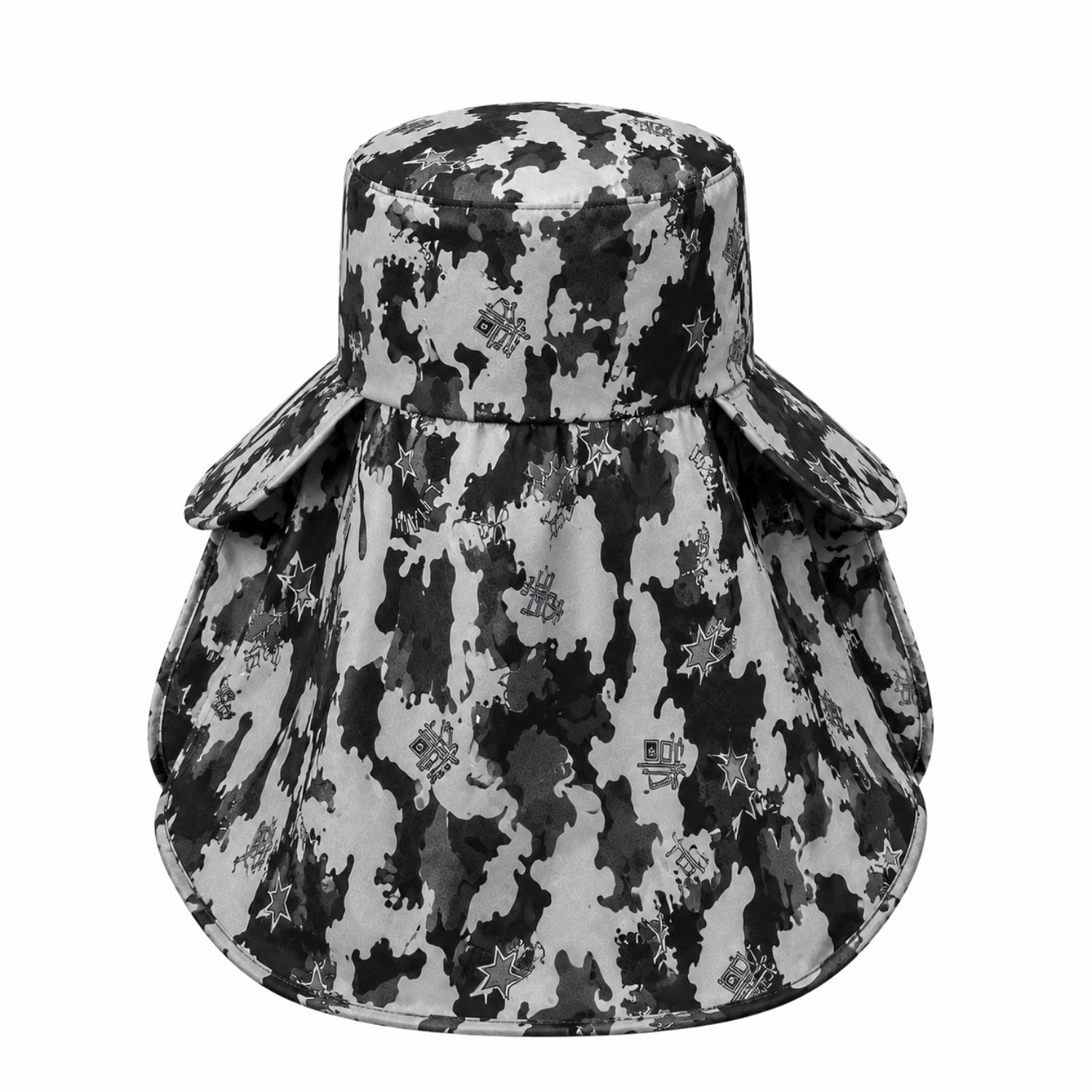 Ense Korumalı Outdoor Şapka - Maskeli - Kamuflaj (M-5)- Savex