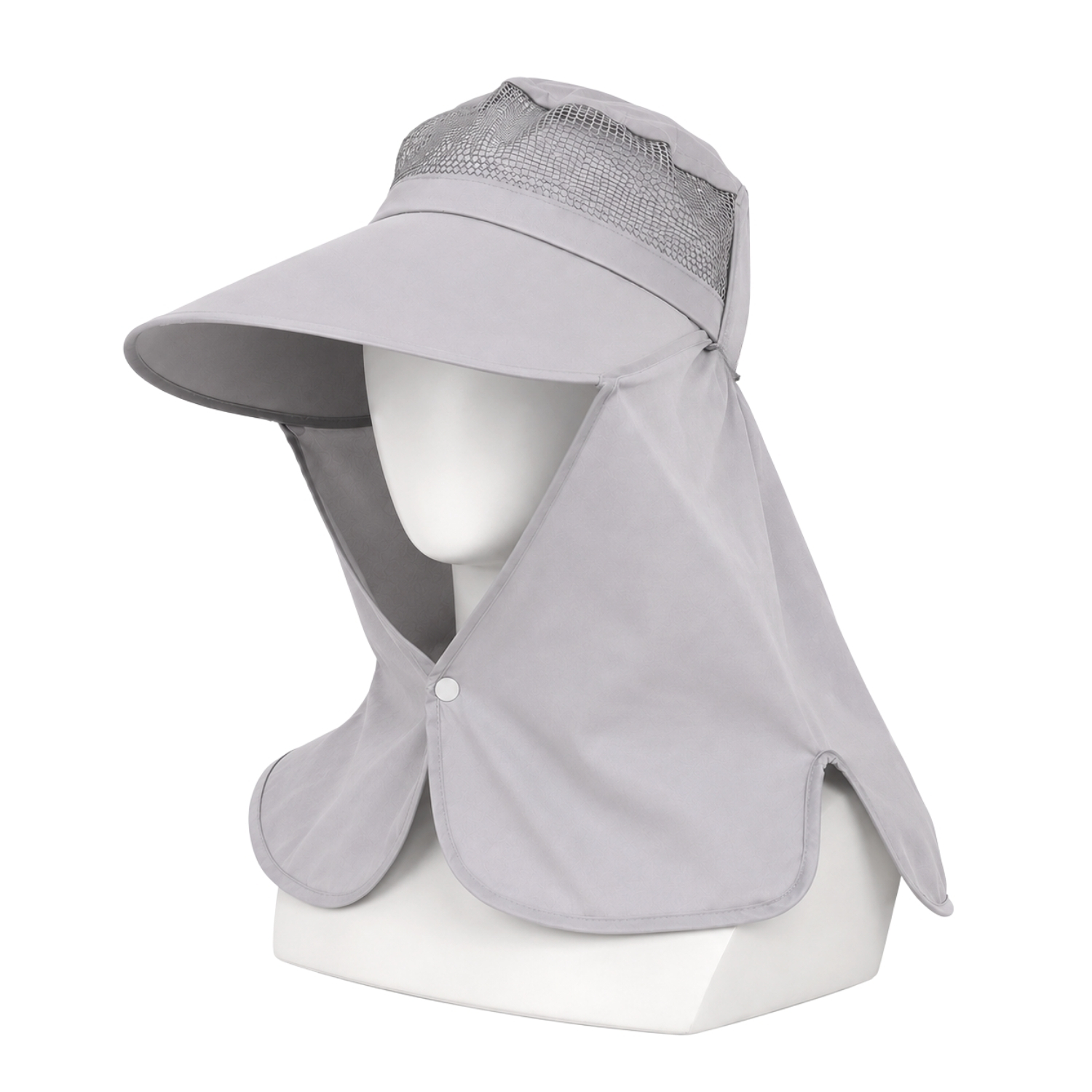 Ense Korumalı Outdoor Şapka - Fileli - Gri - Savex