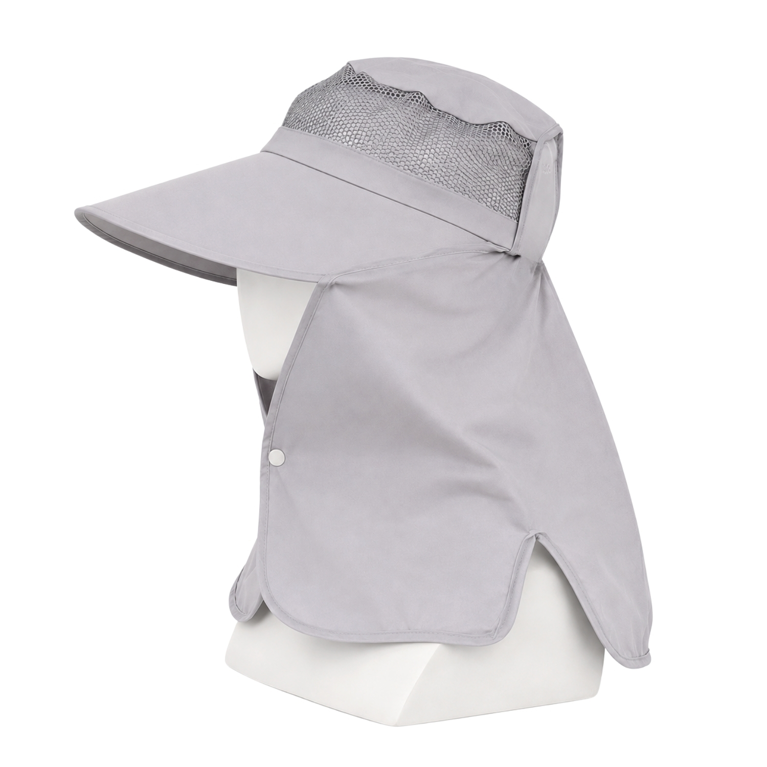 Ense Korumalı Outdoor Şapka - Fileli - Gri - Savex