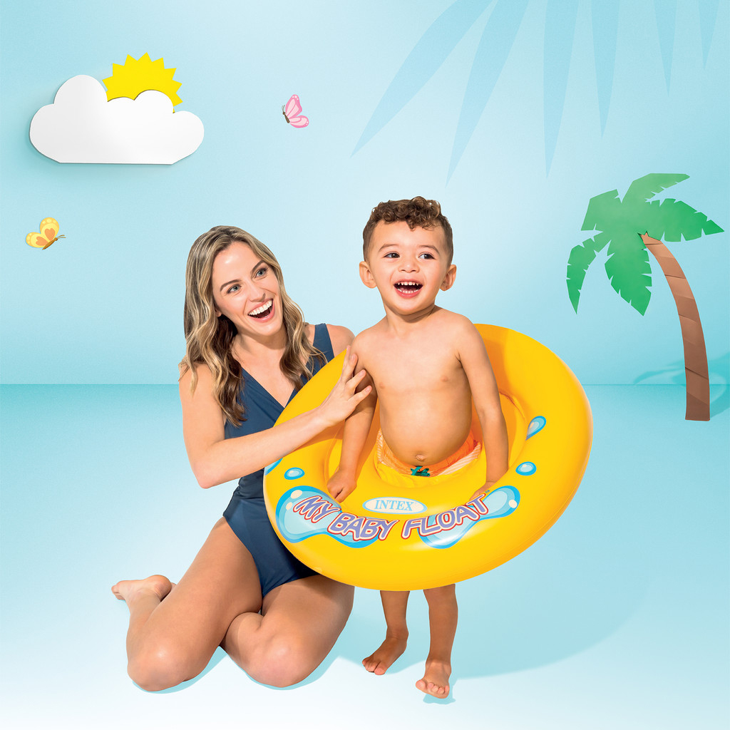 Oturaklı Bebek Flatöru - Intex - Sarı - 70 cm (56585)