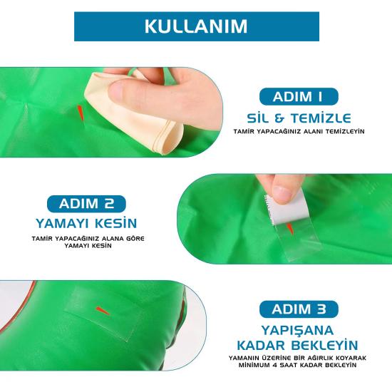 Argeus 4’lü Yapışkanlı Fiber Çadır Tamir Yaması Antrasit