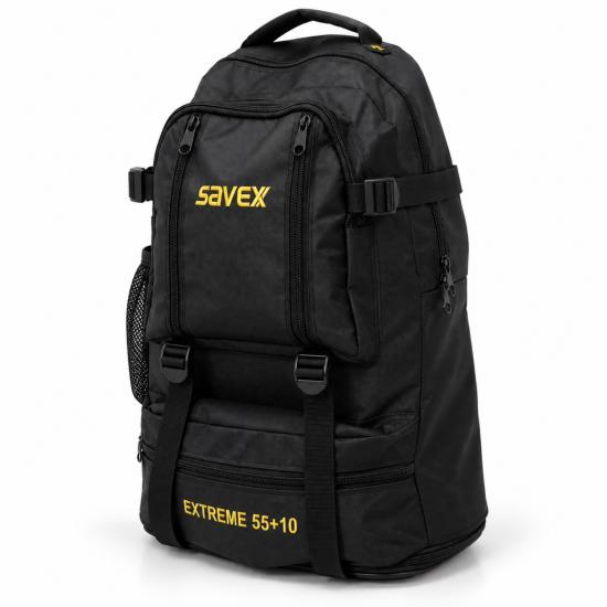 Profesyonel Körüklü Sırt Çantası - Savex - 55+10 LT - Siyah