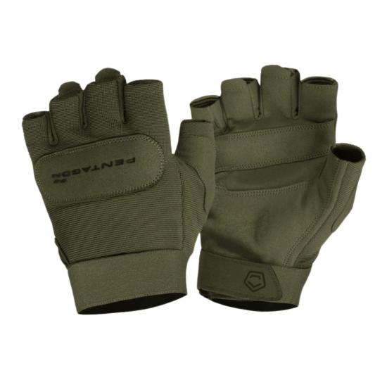 Taktikal Eldiven - Pentagon - Yarım Parmak - Duty Mechanic - Olive - P20