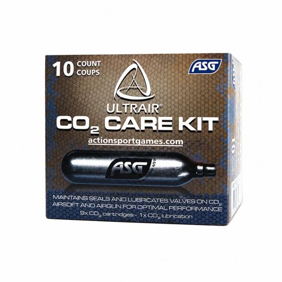 ASG 12 gr CO2  Airsoft Tüpü 10’lu Kutu (9 Normal + 1 Yağlı)