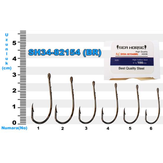 SH34-82154 Sea Horse No: 4/0 Bronz İğne (100’lü)