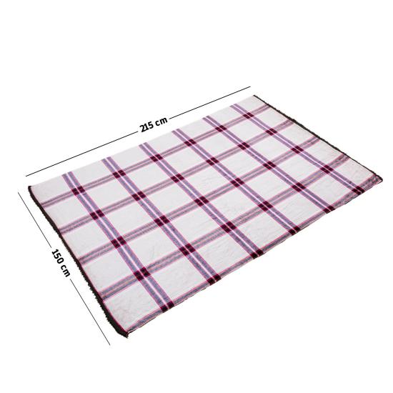 Peluş Polar Kamp Battaniyesi - Haki Ekose
