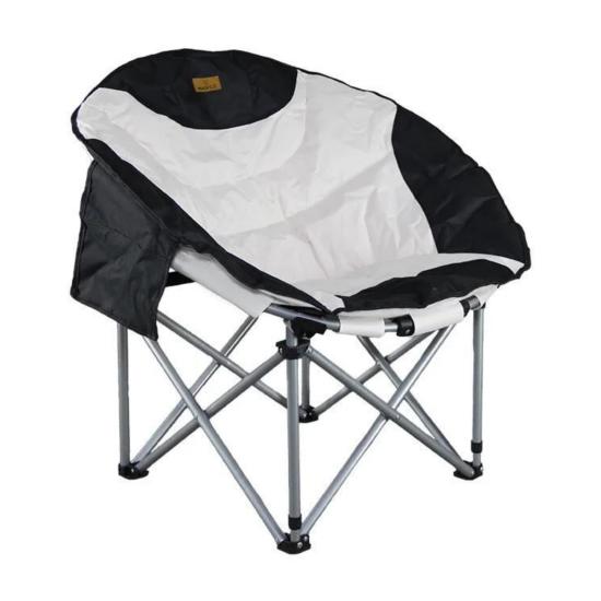 Katlanır Kamp Piknik Sandalyesi - Madfox Moonchair Deluxe - Siyah/Gri - 547212