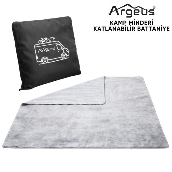 Kamp Minderi & Katlanabilir Polar Kamp Battaniyesi - Argeus - Siyah