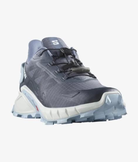 Salomon Supercross 4 Kadın Koşu Ayakkabısı - Grisaille/White/Cashmere Blue