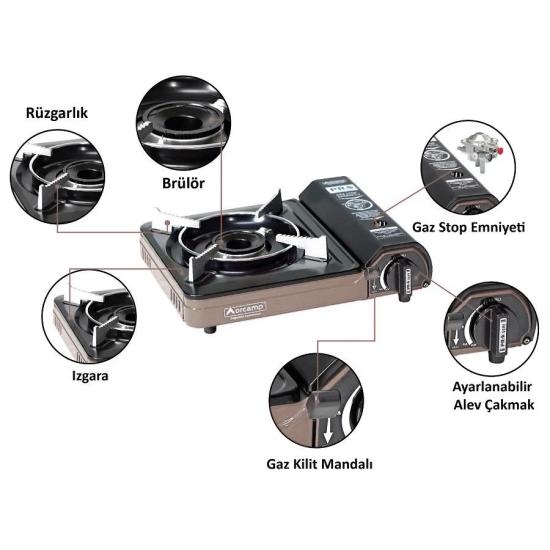 Tekli Portatik Ocak - Orcamp - Gri (CK-505)
