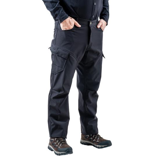 İçi Polarlı Softshell Pantolon - Su Rüzgar Geçirmez - Savage - Siyah