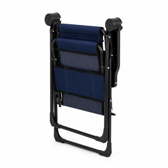2 Adet Katlanır Kamp Sandalyesi Seti - Rock Plus - Linen Lacivert