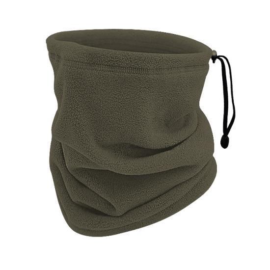 3’lü Kışlık Set Polar Bere, Eldiven, Boyunluk -  Warm - Haki - (SBLN.008)