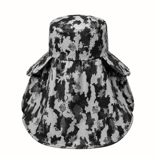 Ense Korumalı Outdoor Şapka - Maskeli - Kamuflaj (M-5)- Savex