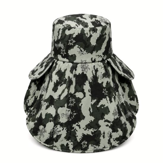 Ense Korumalı Outdoor Şapka - Maskeli - Kamuflaj (M-6)- Savex