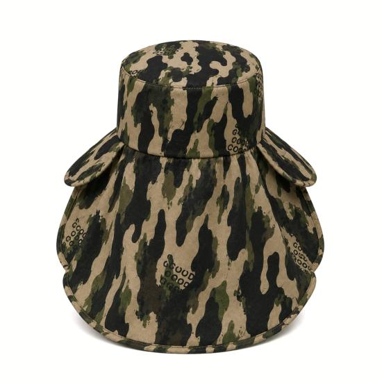 Ense Korumalı Outdoor Şapka - Maskeli - Kamuflaj (M-8)- Savex