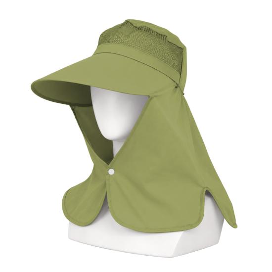 Ense Korumalı Outdoor Şapka - Fileli - Haki - Savex