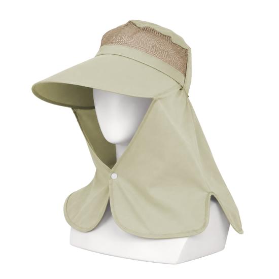 Ense Korumalı Outdoor Şapka - Fileli - Bej - Savex