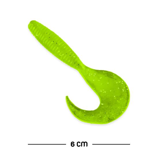 Silikon Kurt Yem - 60mm - Fluo Yeşil - Yumy (18065-SM024-03)