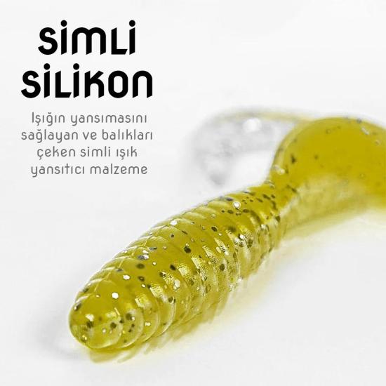 Silikon Kurt Yem - 60mm - Hardal - Yumy (18065-SM024-07)