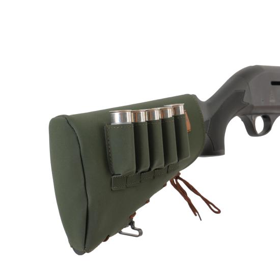 Deri Dipçik Fişekliği - Savage - Haki - 5’li