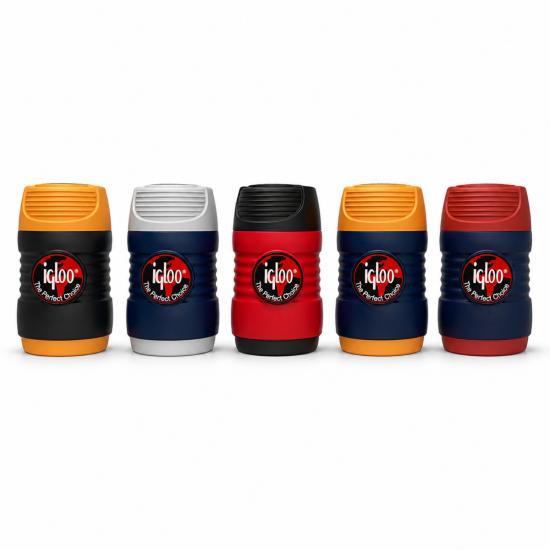 Cam Yemek Termosu - Isı Yalıtımlı - Igloo - 600 ml - Kırmızı/Lacivert - 200385