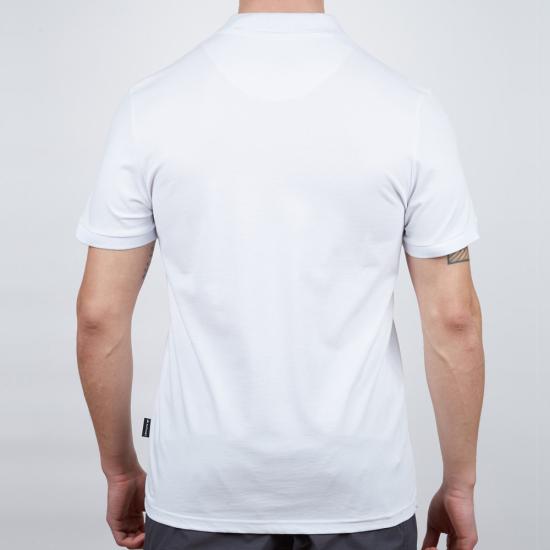 Erkek Polo Yaka Tişört - Pamuklu Spor Tişört - Stratus - Beyaz (600303)