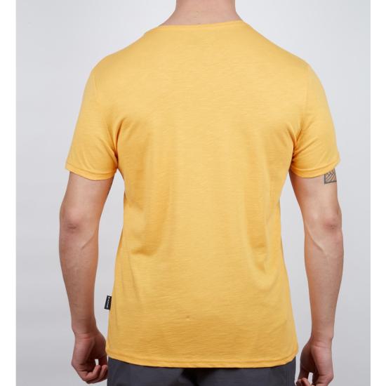 Erkek Tişört - Pamuklu Spor Tişört - Basic - Hardal (600400)