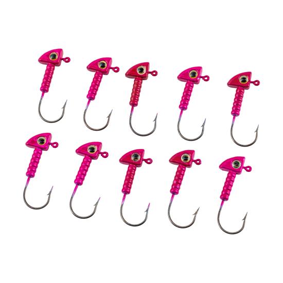 Jighead - Zoka - Kurşunlu Olta İğnesi - (XH-A 06) - Pembe - 8 Gr - 10 Adet