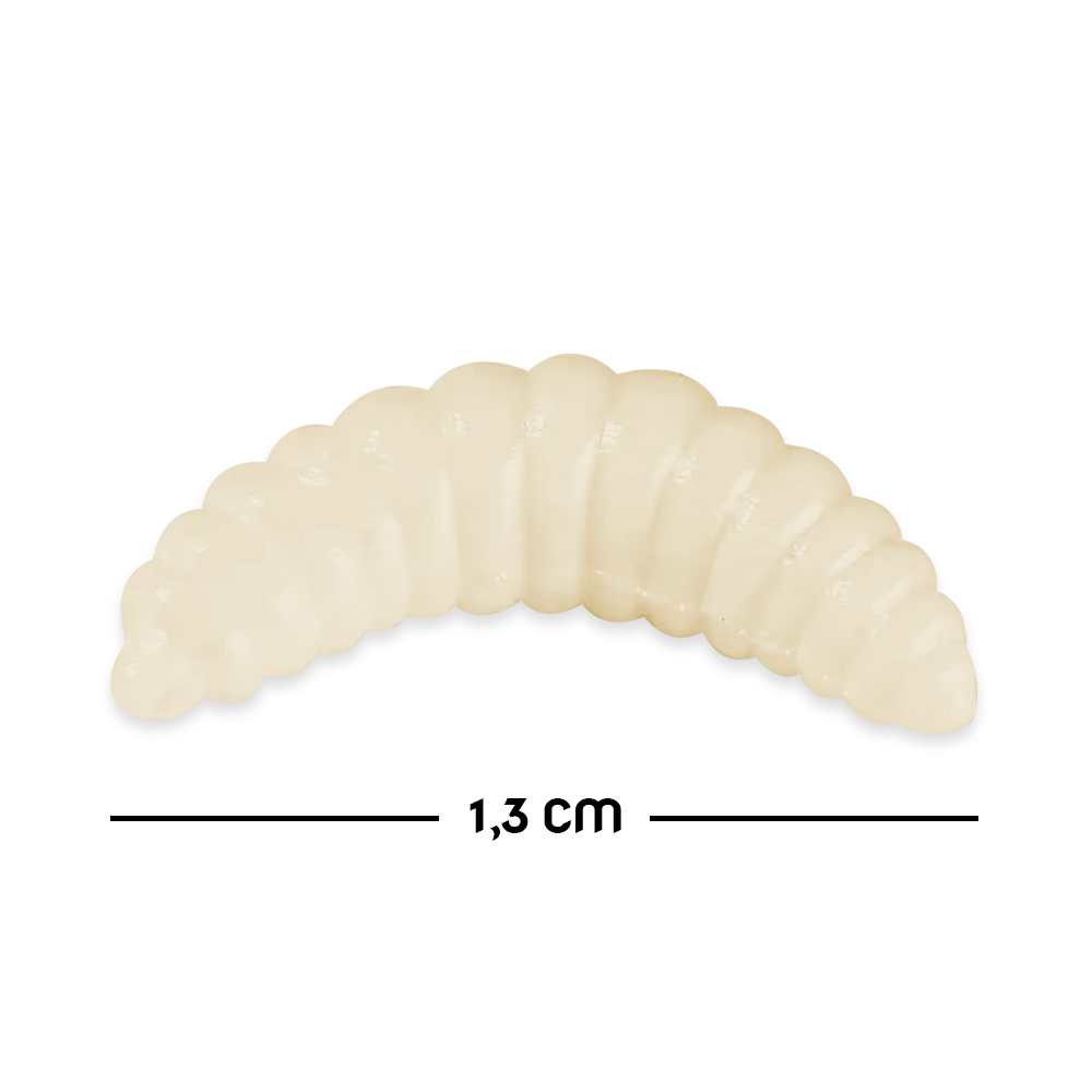 Silikon Kurt Balık Yemi - Kokulu - Maggot - Beyaz - Power Bait (9954)
