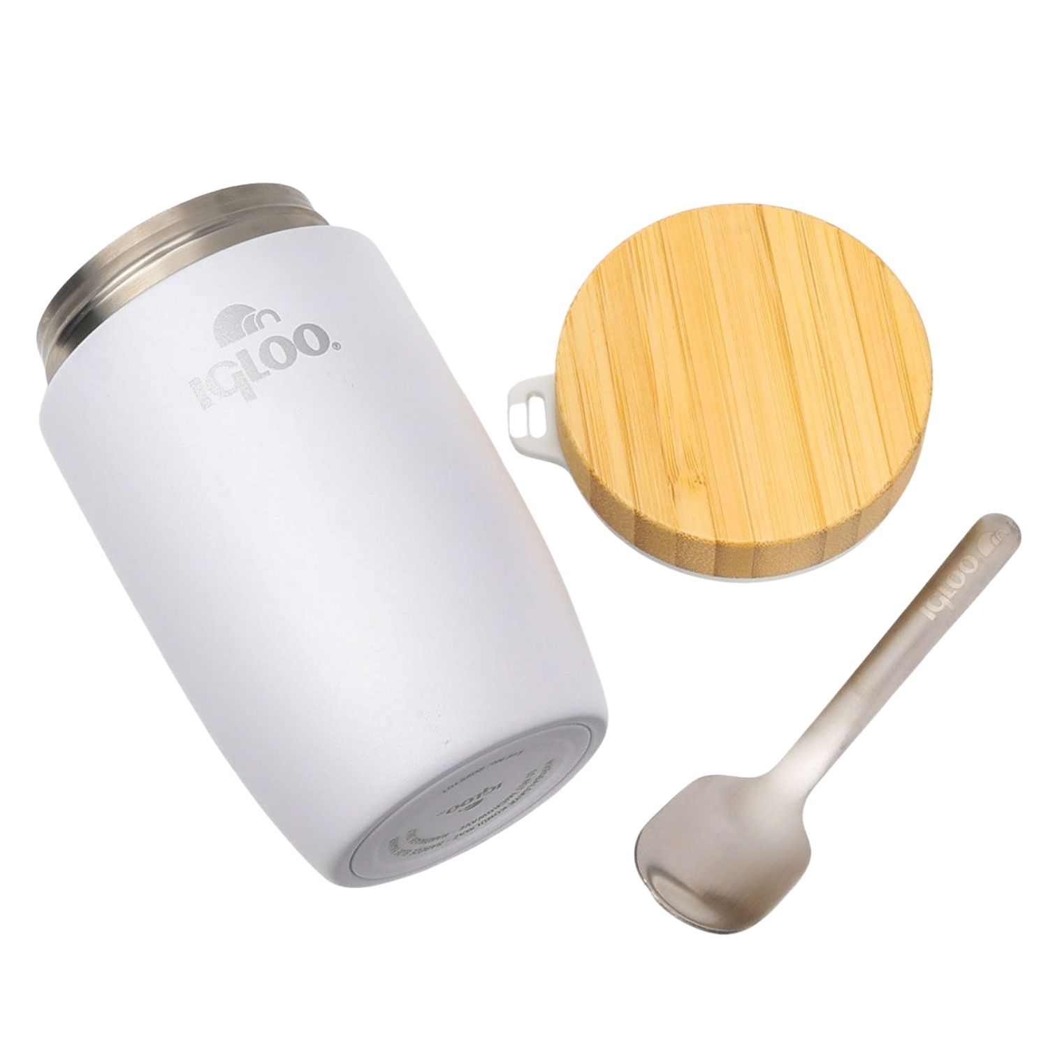 Çelik Yemek Termos - Igloo - Bamboo - 500 ml - Beyaz - 205789