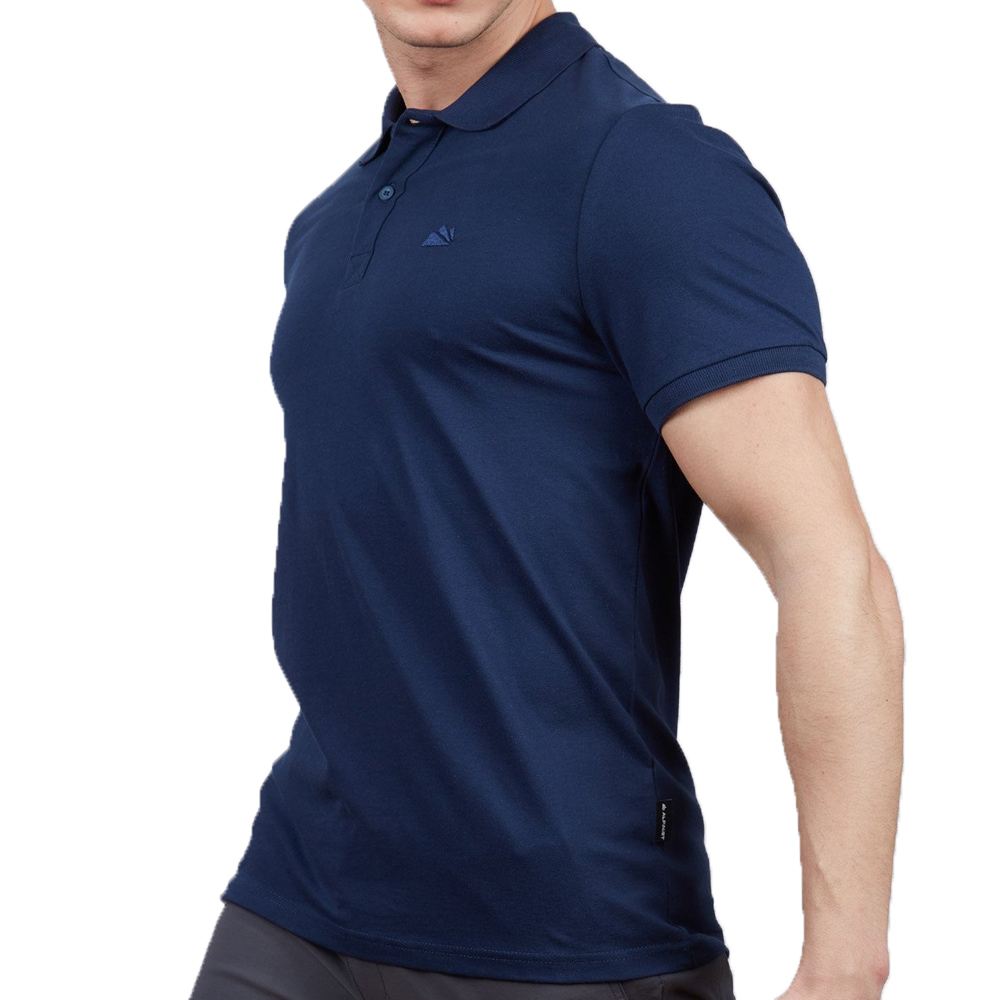 Erkek Polo Yaka Tişört - Pamuklu Spor Tişört - Stratus - Indigo (600303)