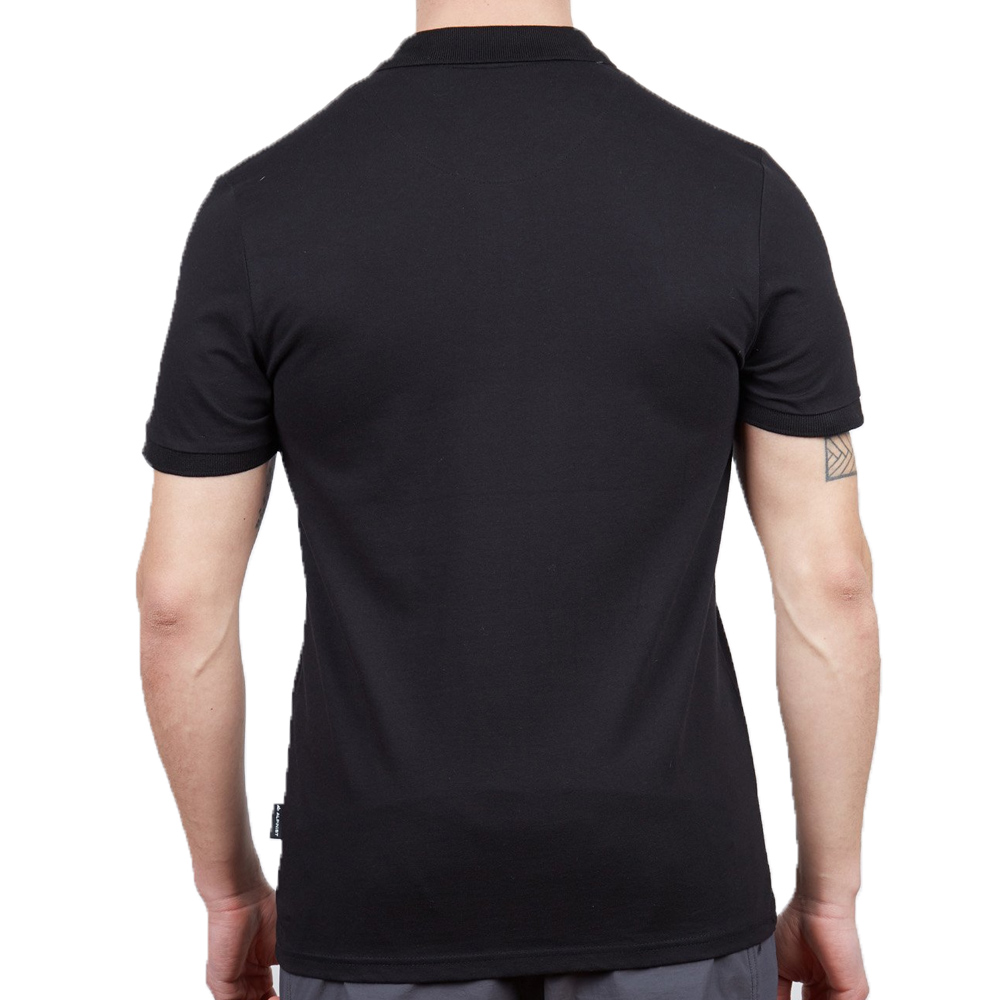 Erkek Polo Yaka Tişört - Pamuklu Spor Tişört - Stratus - Siyah (600303)