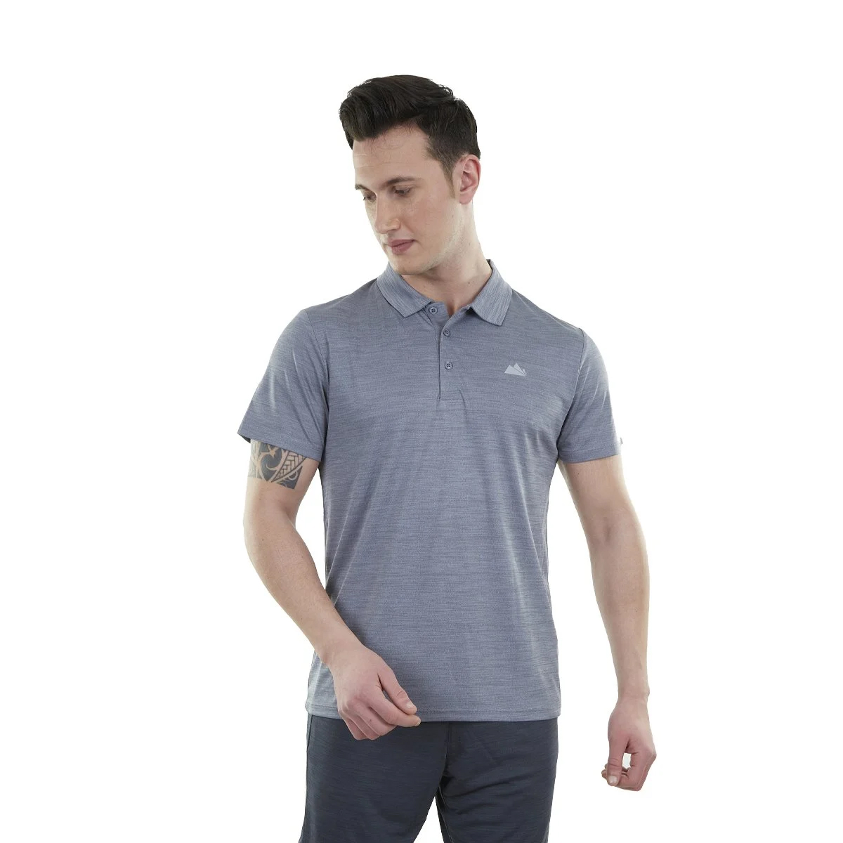 Spor Erkek Polo Yaka Tişört - Hızlı Kuruyan Tişört - Ultra Dry Gri (600613)