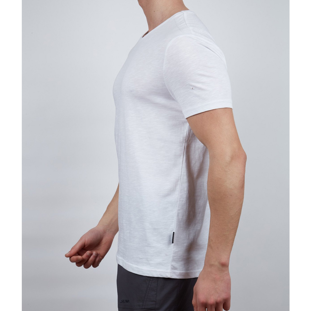 Erkek Tişört - Pamuklu Spor Tişört - Basic - Beyaz (600400)