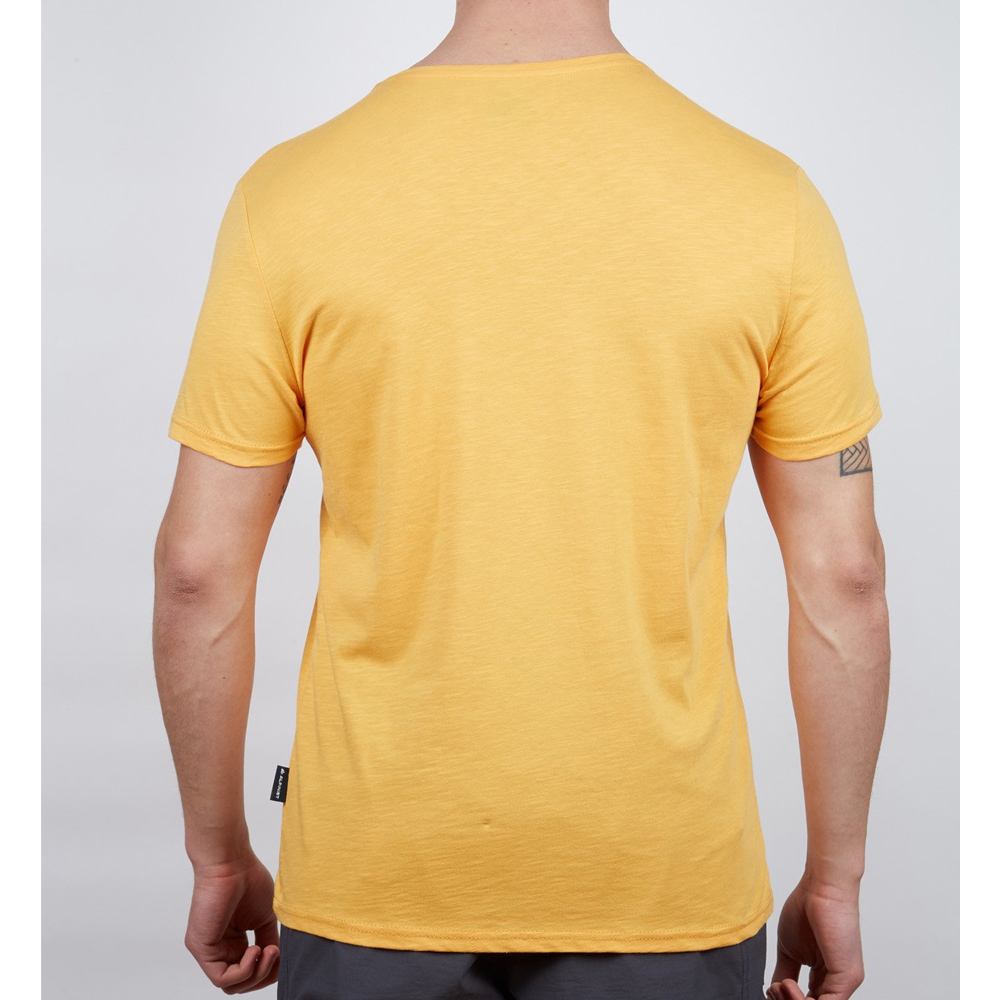 Erkek Tişört - Pamuklu Spor Tişört - Basic - Hardal (600400)