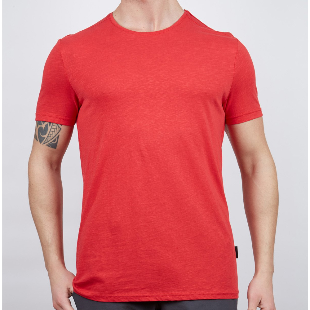 Erkek Tişört - Pamuklu Spor Tişört - Basic - Kırmızı (600400)