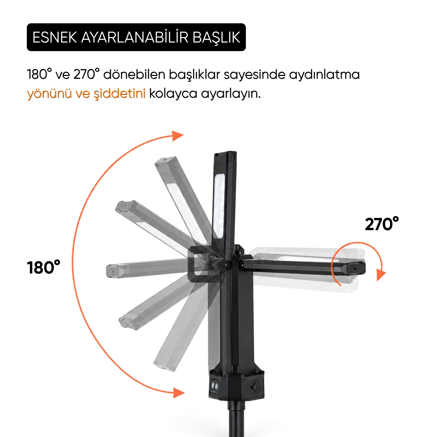 Şarj Edilebilir Çok Amaçlı Led Aydınlatma - Wison - 5000 Lümen (WS-723)